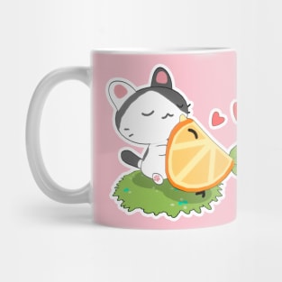 Orange and Kitty Mug